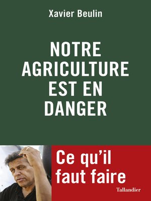 cover image of Notre agriculture est en danger